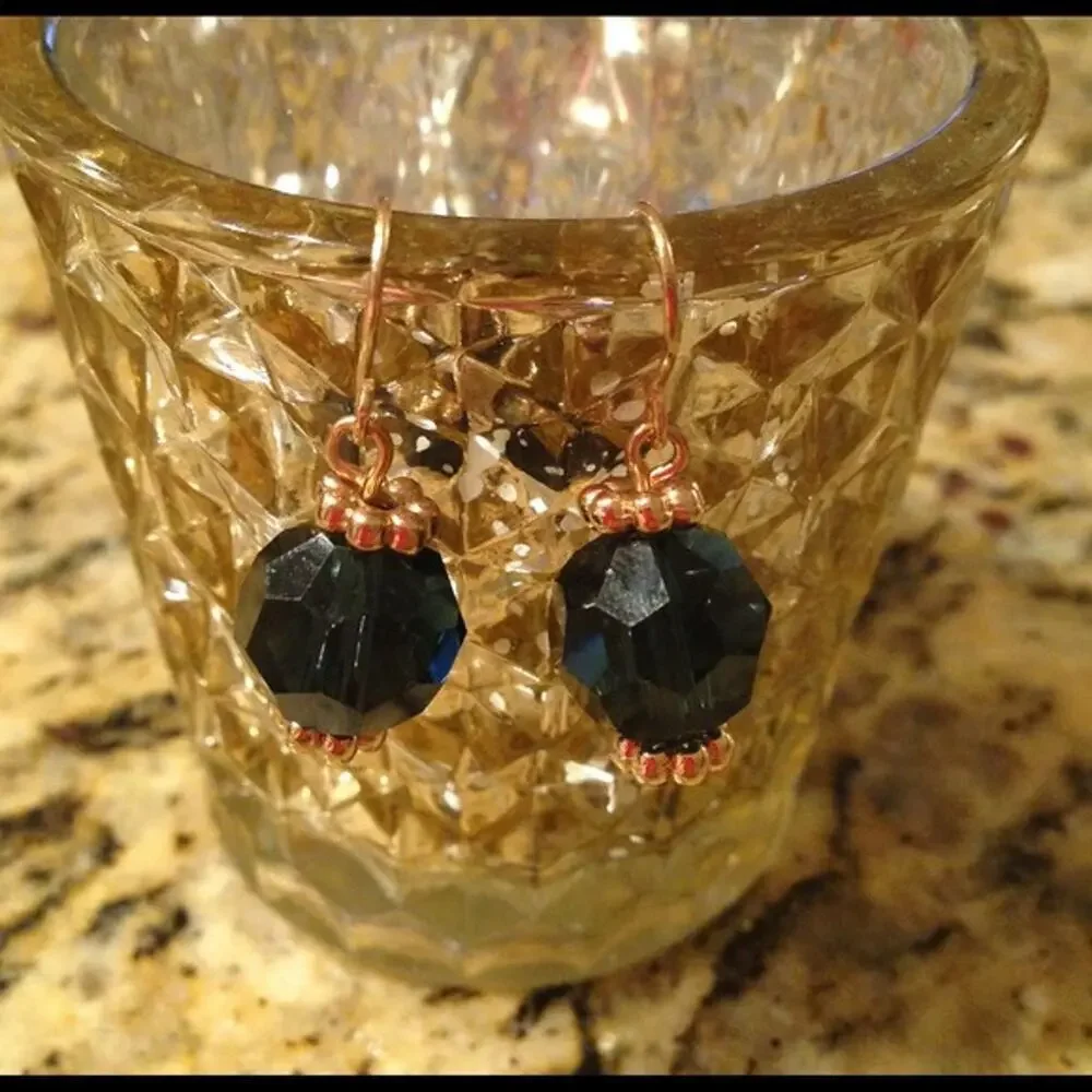 Navy & Gold Earrings